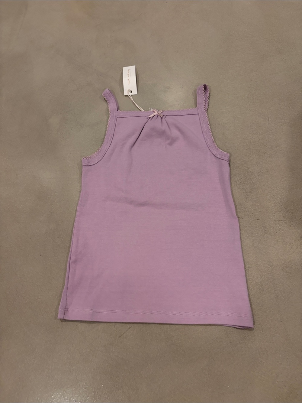 Girls Lilac Bow-Accent Camisole Tank Top